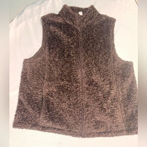 Dakini Polartec vest zip up faux fur curly